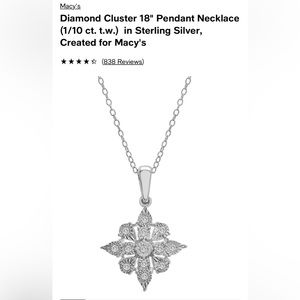 Macys snowflake necklace- NEW